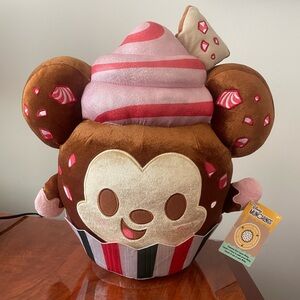 Cute Munchling Peppermint Bark Cupcake Mickey Plush - 16”